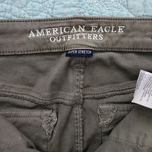 AEO Sateen X Super Stretch Button Fly Skinny Jeggings Size 4R - Picture 6 of 7